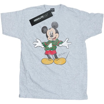 textil Hombre Camisetas manga larga Disney Mickey Mouse Christmas Jumper Gris