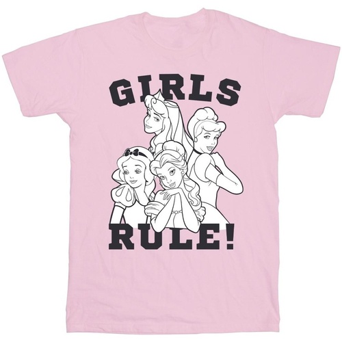 textil Niña Camisetas manga larga Disney Princesses Girls Rule Rojo