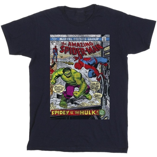 textil Niño Camisetas manga corta Marvel Spider-Man VS Hulk Cover Azul