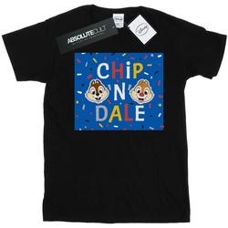 textil Hombre Camisetas manga larga Disney Chip N Dale Blue Frame Negro