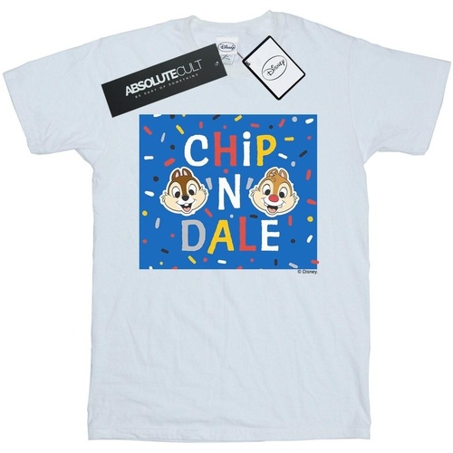 textil Hombre Camisetas manga larga Disney Chip N Dale Blue Frame Blanco