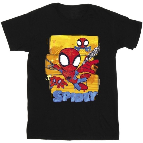 textil Niño Camisetas manga corta Marvel Spidey And His Amazing Friends Flying Negro