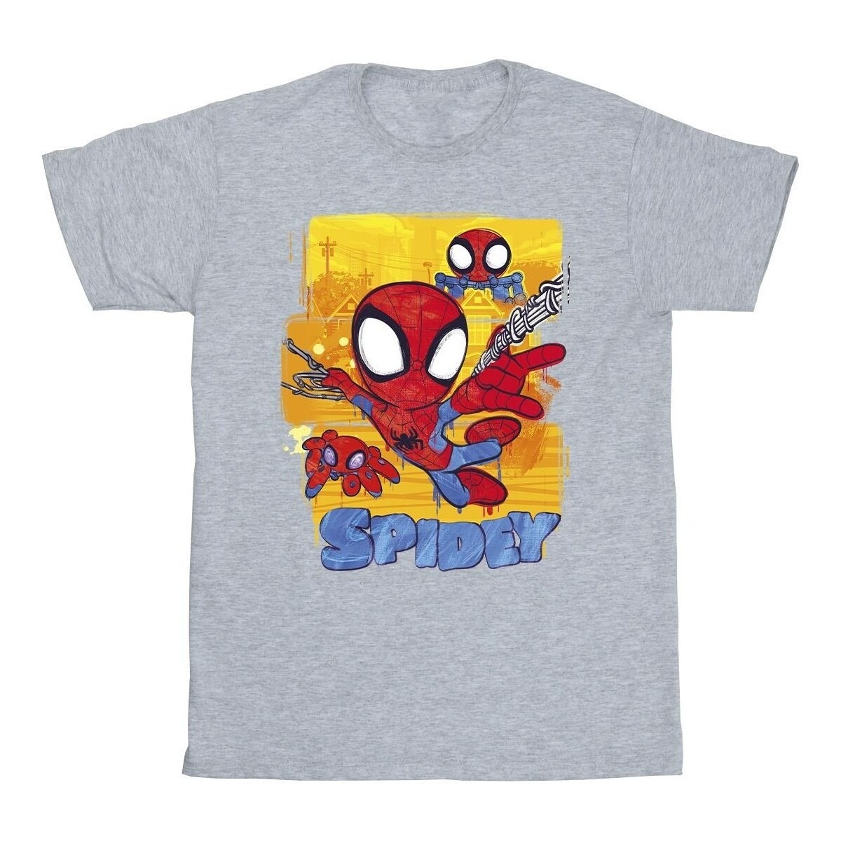 textil Niño Camisetas manga corta Marvel Spidey And His Amazing Friends Flying Gris