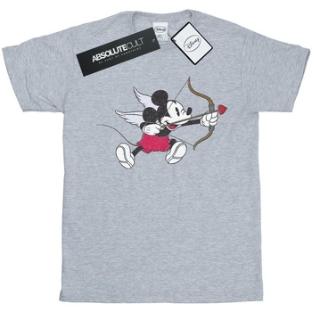 textil Hombre Camisetas manga larga Disney Mickey Mouse Love Cherub Gris