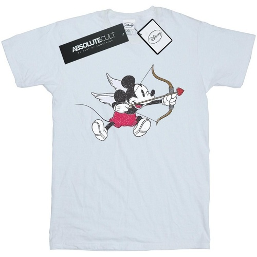textil Hombre Camisetas manga larga Disney Mickey Mouse Love Cherub Blanco