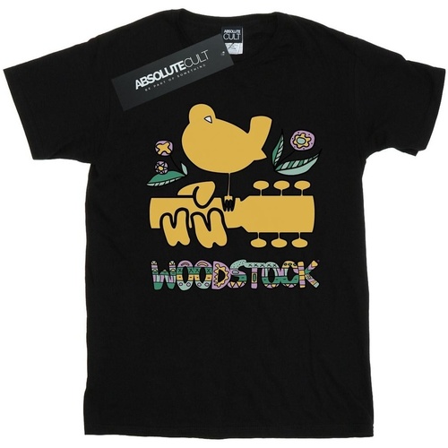 textil Niña Camisetas manga larga Woodstock Bird Aztec Pattern Negro