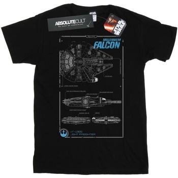 textil Niño Camisetas manga corta Disney Force Awakens Millennium Falcon Manual Negro
