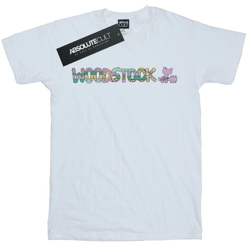 textil Niña Camisetas manga larga Woodstock Aztec Logo Blanco