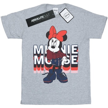 textil Hombre Camisetas manga larga Disney Minnie Mouse In Hoodie Gris