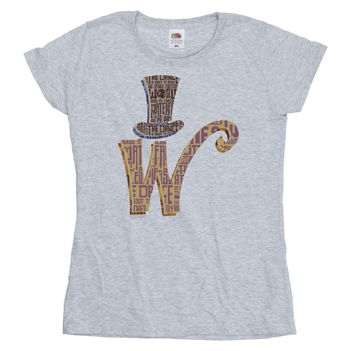 textil Mujer Camisetas manga larga Willy Wonka W Logo Hat Gris