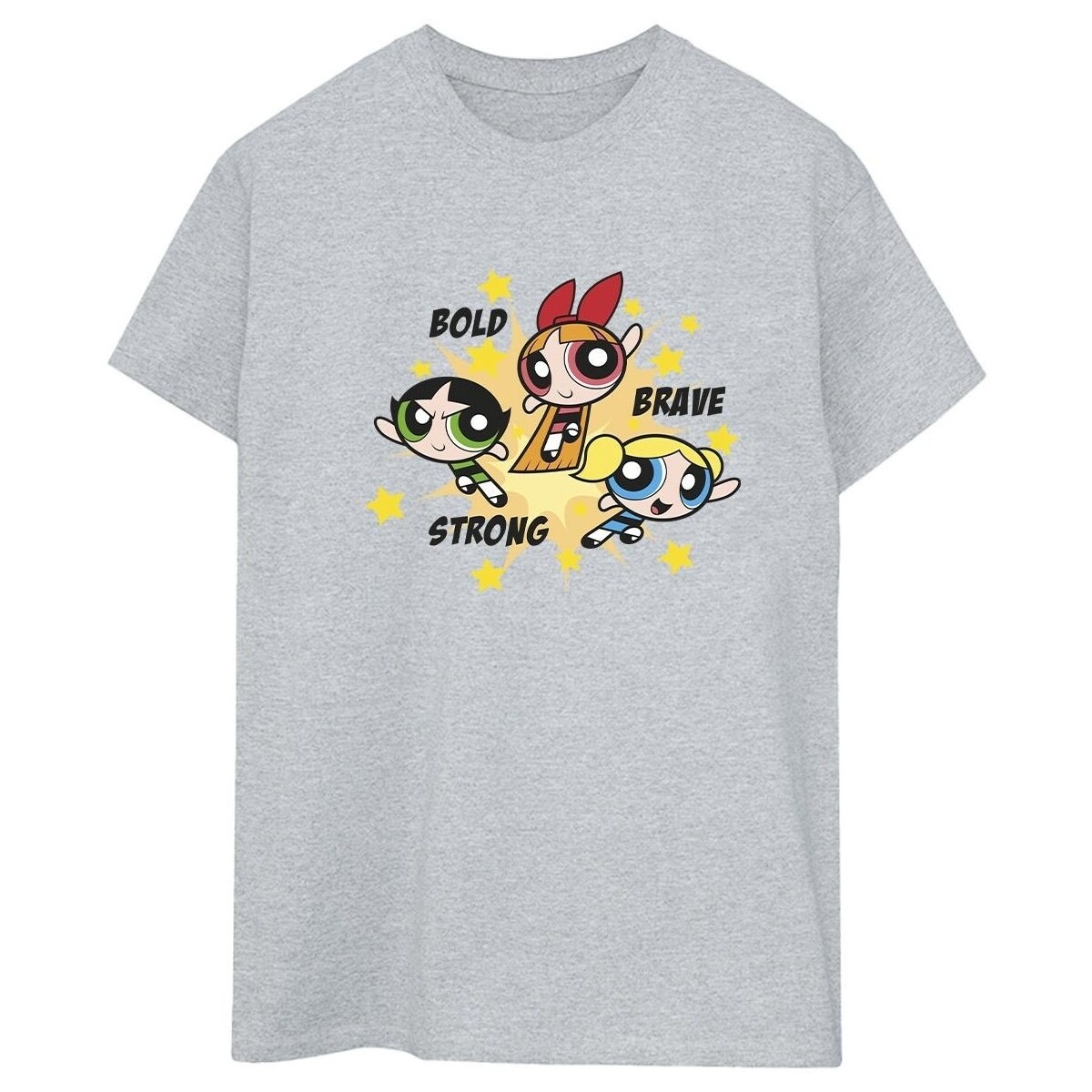 textil Mujer Camisetas manga larga The Powerpuff Girls Girls Bold Brave Strong Gris