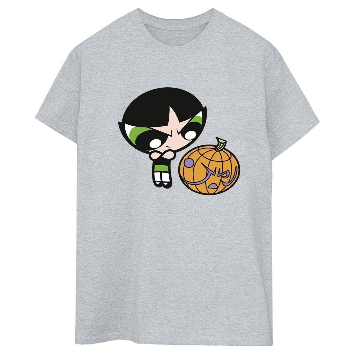 textil Mujer Camisetas manga larga The Powerpuff Girls Girls Buttercup Pumpkin Gris