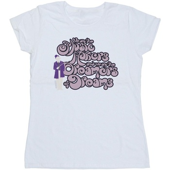 textil Mujer Camisetas manga larga Willy Wonka Dreamers Text Blanco