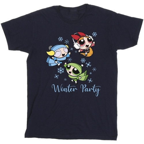textil Niña Camisetas manga larga The Powerpuff Girls Girls Winter Party Azul