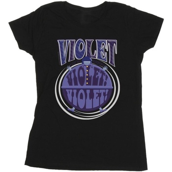 textil Mujer Camisetas manga larga Willy Wonka Violet Turning Violet Negro