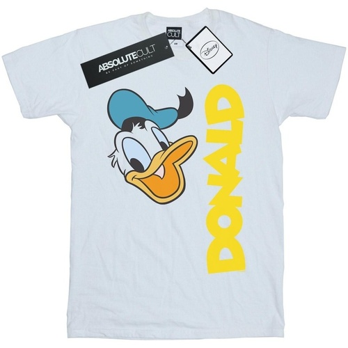 textil Hombre Camisetas manga larga Disney Donald Duck Greetings Blanco