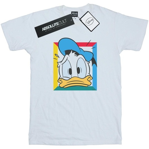 textil Hombre Camisetas manga larga Disney Donald Duck Panicked Blanco