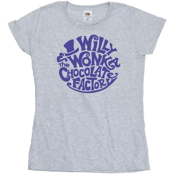 textil Mujer Camisetas manga larga Willy Wonka & The Chocolate Fact Typed Logo Gris