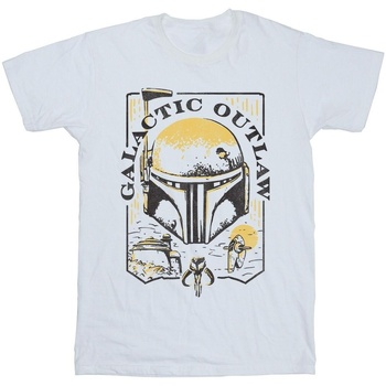 textil Niña Camisetas manga larga Star Wars: The Book Of Boba Fett Galactic Outlaw Distress Blanco