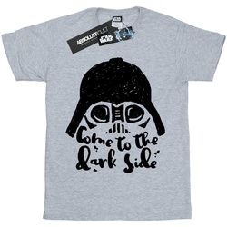 textil Niño Camisetas manga corta Disney Darth Vader Come To The Dark Side Sketch Gris