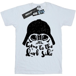 textil Niño Camisetas manga corta Disney Darth Vader Come To The Dark Side Sketch Blanco