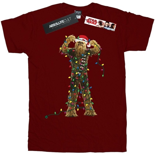 textil Niño Tops y Camisetas Disney Chewbacca Christmas Lights Multicolor