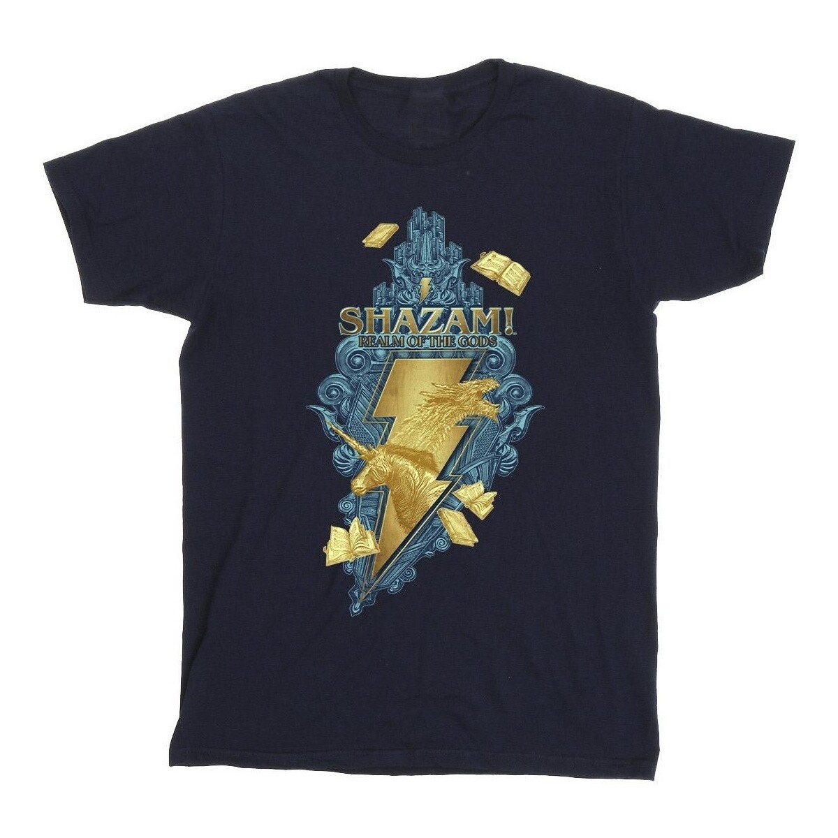 textil Niña Camisetas manga larga Dc Comics Shazam Fury Of The Gods Golden Animal Bolt Azul