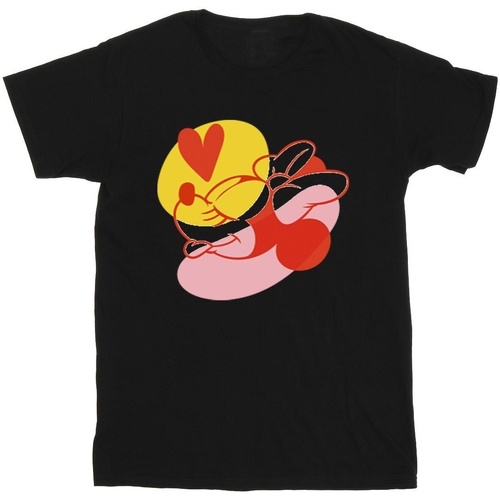 textil Hombre Camisetas manga larga Disney Minnie Mouse Tongue Heart Negro