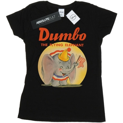 textil Mujer Camisetas manga larga Disney Dumbo Flying Elephant Negro