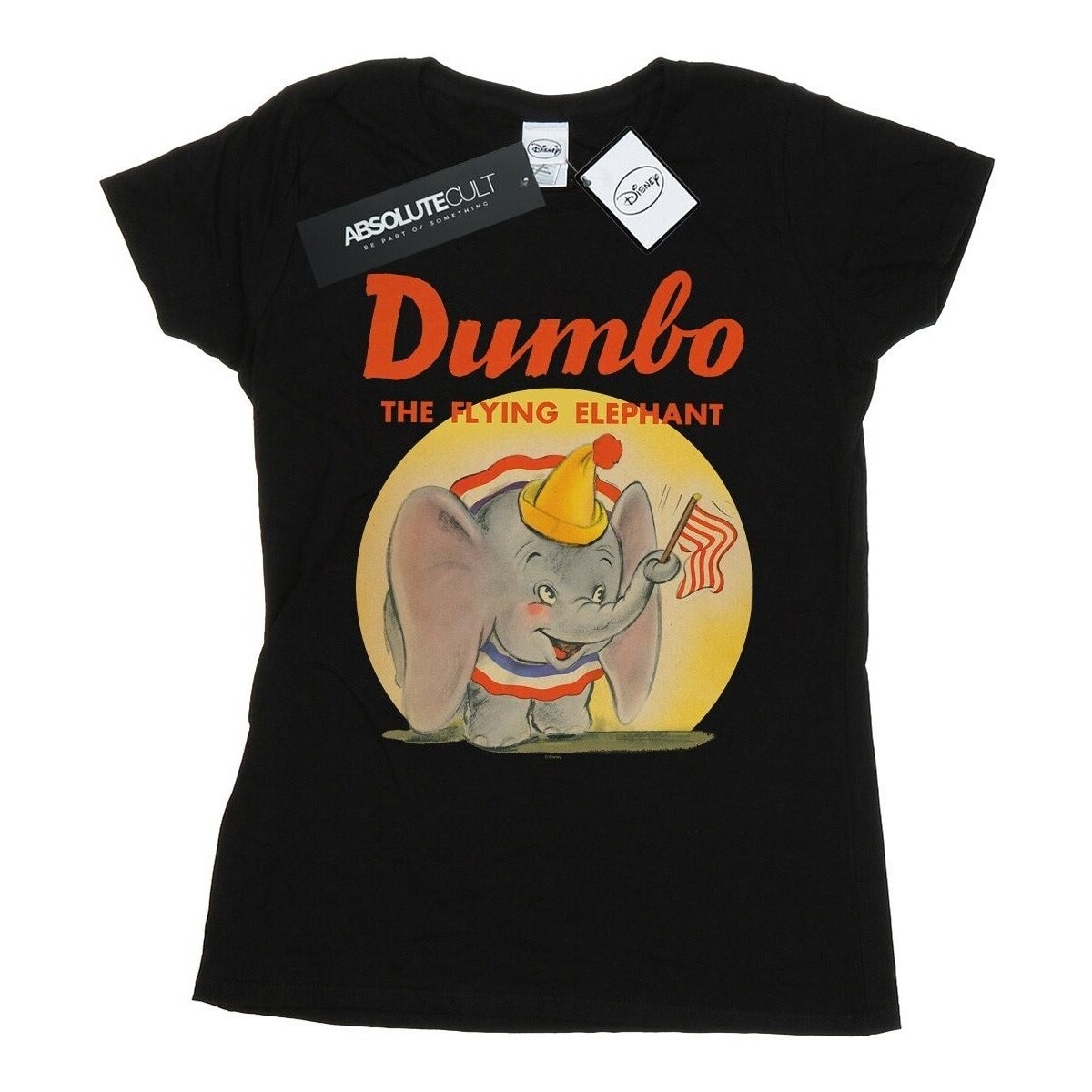 textil Mujer Camisetas manga larga Disney Dumbo Flying Elephant Negro