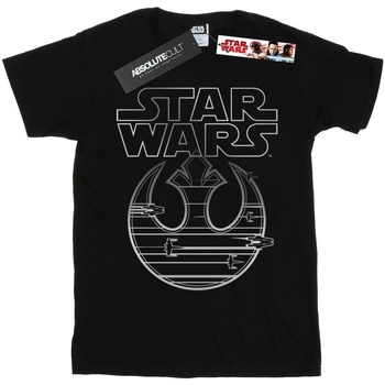 textil Niño Camisetas manga corta Disney The Last Jedi Resistance Logo Metallic Negro