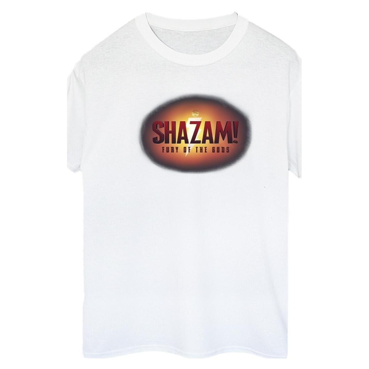 textil Mujer Camisetas manga larga Dc Comics Shazam Fury Of The Gods 3D Logo Flare Blanco