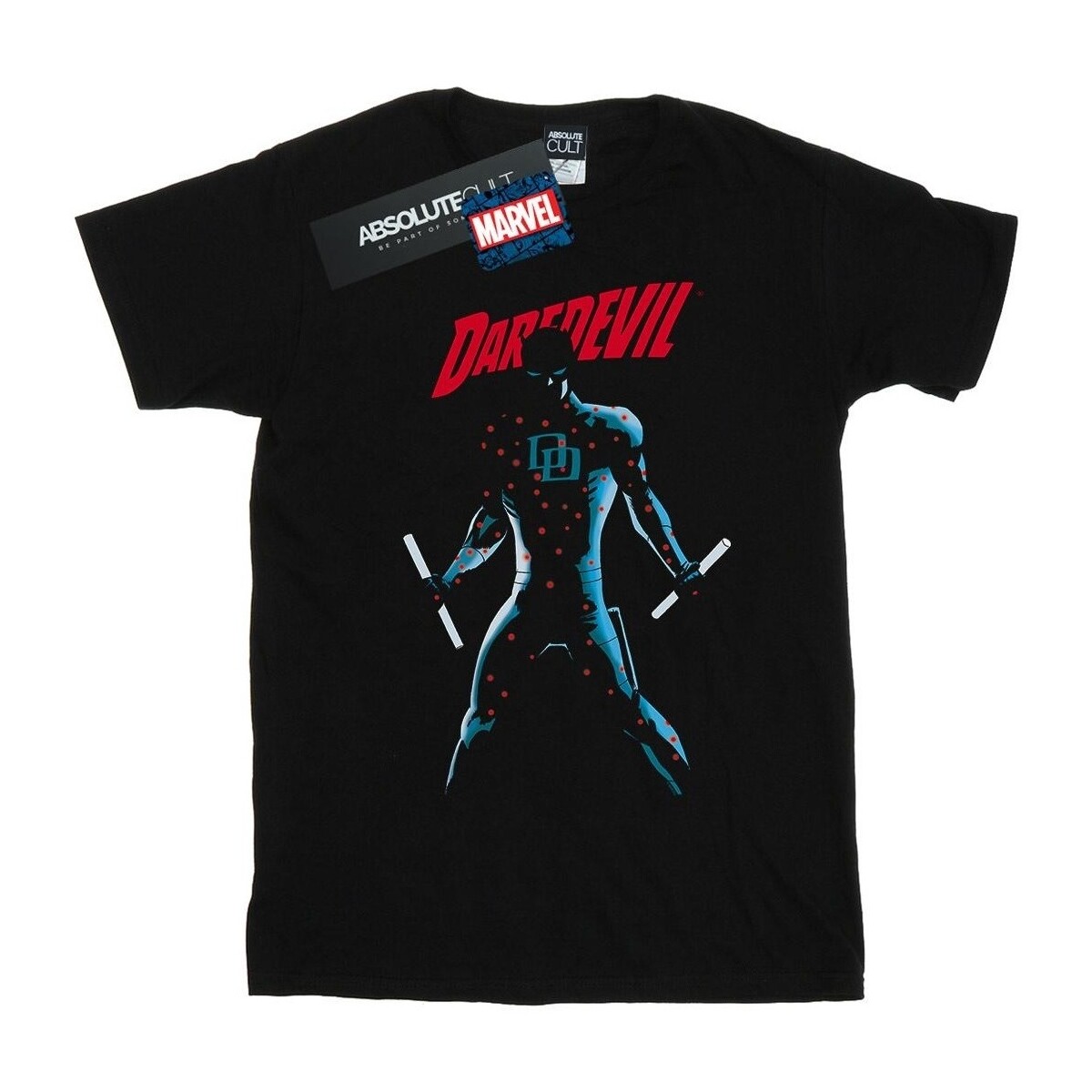 textil Hombre Camisetas manga larga Marvel Daredevil On Target Negro