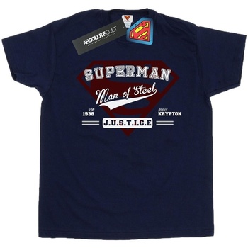 textil Niña Camisetas manga larga Dc Comics Superman Man Of Steel Azul