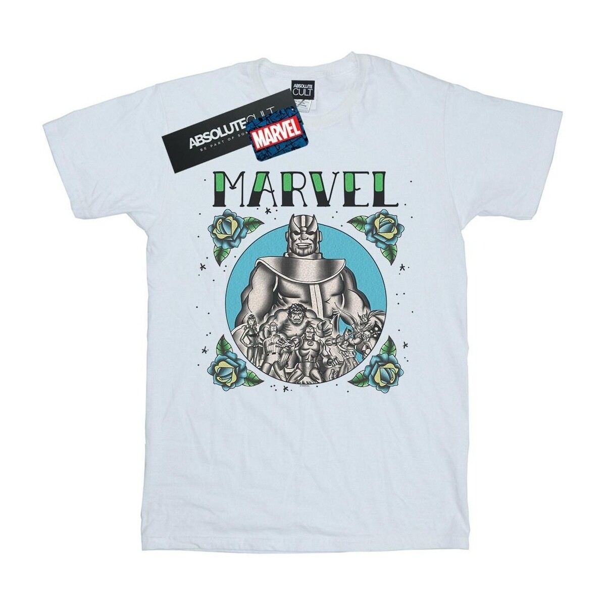 textil Hombre Camisetas manga larga Marvel Avengers Group Tattoo Blanco