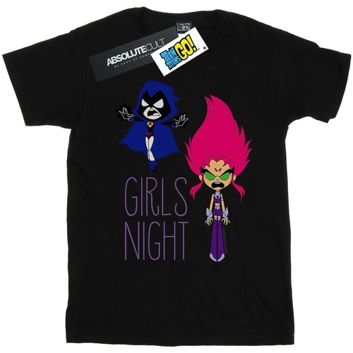textil Niña Camisetas manga larga Dc Comics Teen Titans Go Girls Night Negro