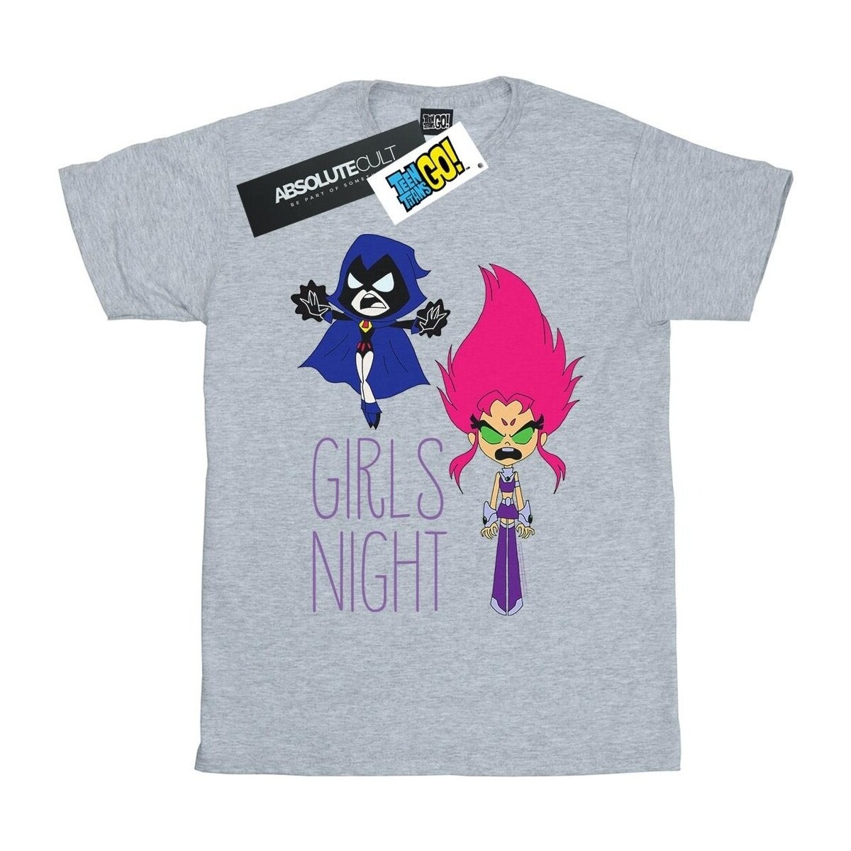 textil Niña Camisetas manga larga Dc Comics Teen Titans Go Girls Night Gris