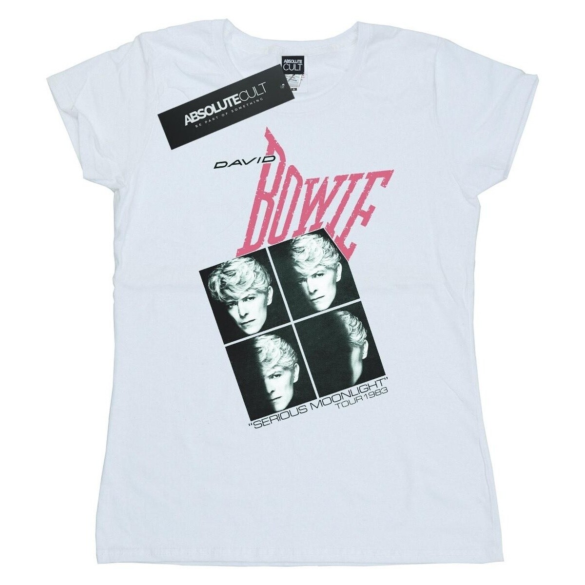 textil Mujer Camisetas manga larga David Bowie Serious Moonlight Tour 83 Blanco