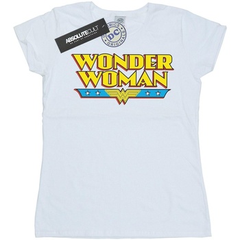 textil Mujer Camisetas manga larga Dc Comics Wonder Woman Text Logo Blanco