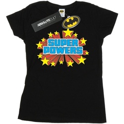 textil Mujer Camisetas manga larga Dc Comics Super Powers Logo Negro