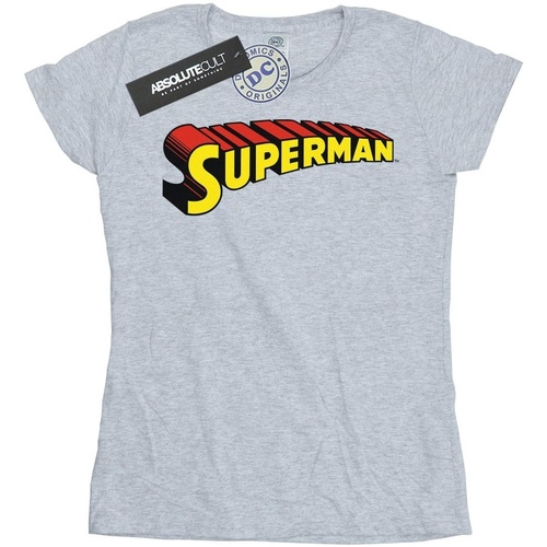 textil Mujer Camisetas manga larga Dc Comics Superman Telescopic Loco Gris