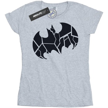 textil Mujer Camisetas manga larga Dc Comics Batman One Colour Shield Gris