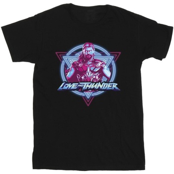 textil Niño Tops y Camisetas Marvel Thor Love And Thunder Neon Badge Negro