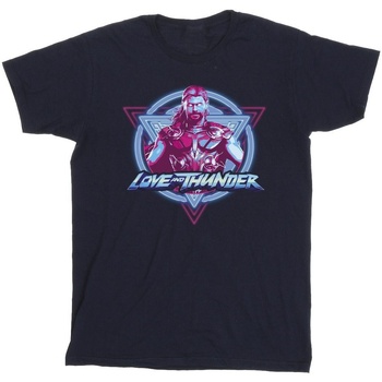 textil Niño Camisetas manga corta Marvel Thor Love And Thunder Neon Badge Azul