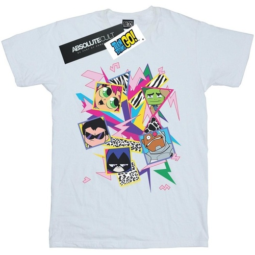 textil Niño Camisetas manga corta Dc Comics Teen Titans Go 80s Icons Blanco