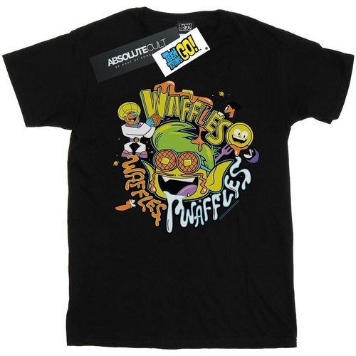 textil Niño Camisetas manga corta Dc Comics Teen Titans Go Waffle Mania Negro