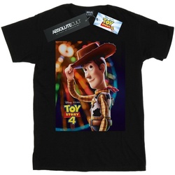 textil Niño Camisetas manga corta Disney Toy Story 4 Woody Poster Negro