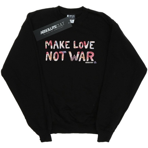 textil Hombre Sudaderas Woodstock Make Love Not War Floral Negro