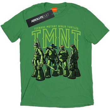 textil Hombre Camisetas manga larga Tmnt Retro Pop Squad Verde