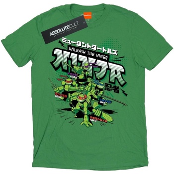 textil Hombre Camisetas manga larga Tmnt Unleash The Inner Ninja Verde